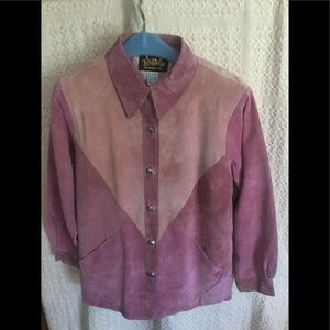 Bob Mackie 100 Leather Suede Jacket for Ladies - S